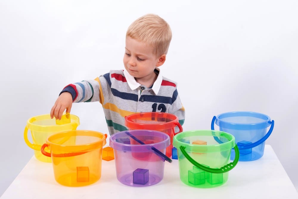 Translucent Colour Bucket Set of 6