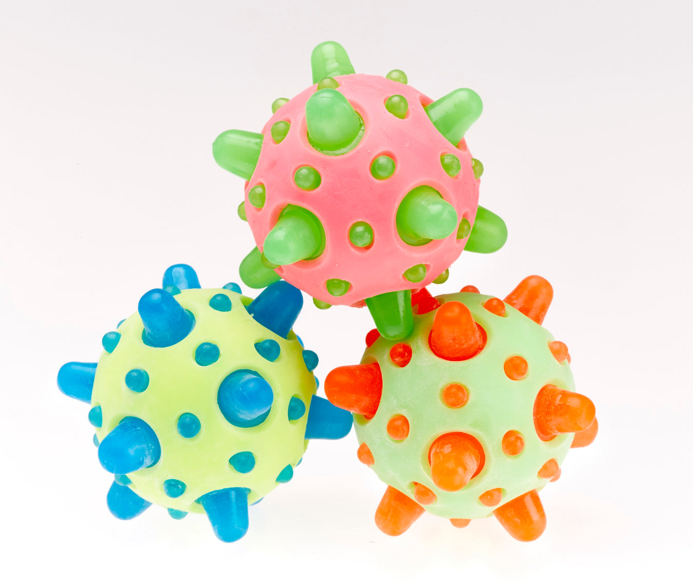 Flashing Knobbly Meteor Ball - Set of 3