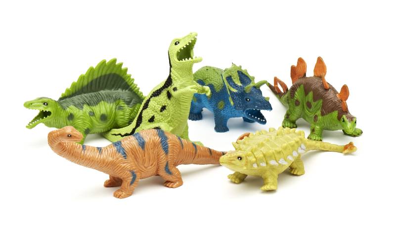 Scrunchy Fidget Coloured Dinosaur - Set of 6