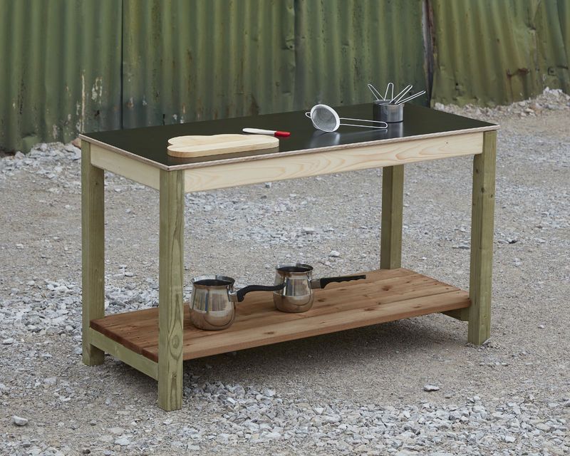 Simple 'anyway table' - ideal alongside a mud kitchen