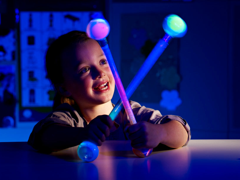 Rainbow Glitter Batons - set of 2