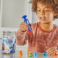 Grab & Sort Fine Motor Alien Counters