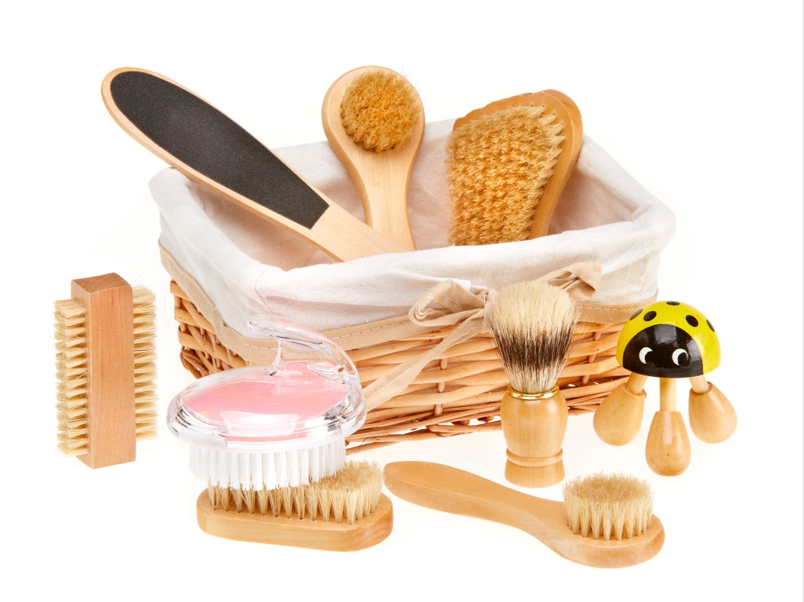 Natural Body Brushes Basket