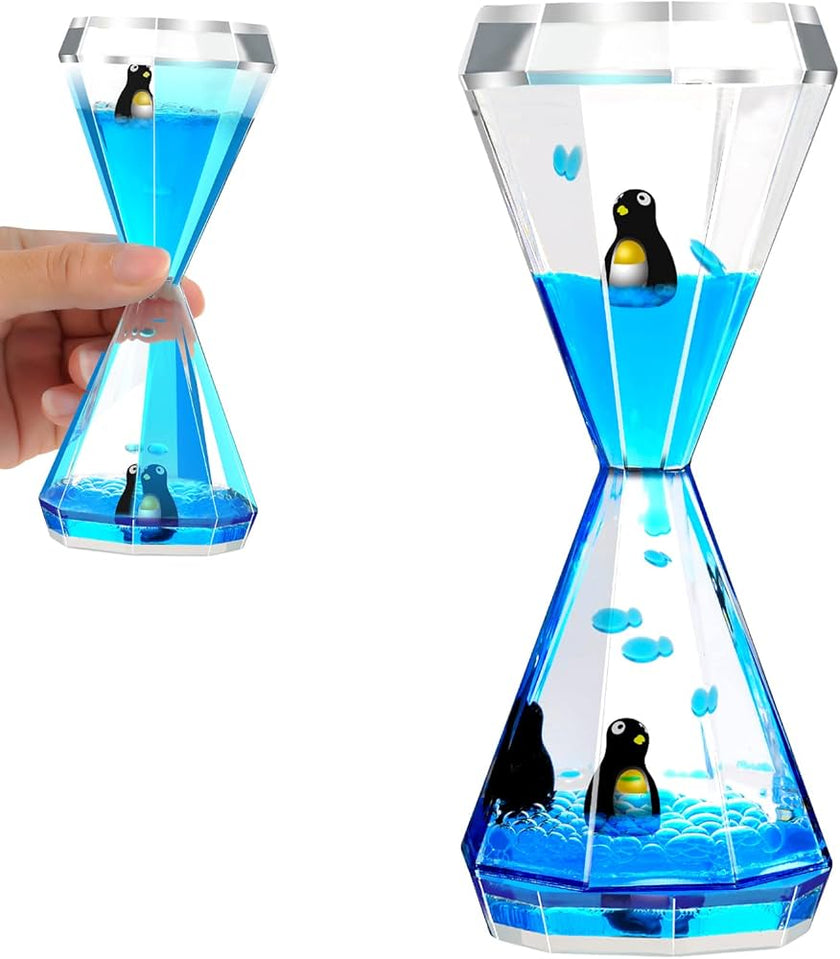 Penguin Timer Liquid Visual Timer, Blue – Explore Your Senses Ltd