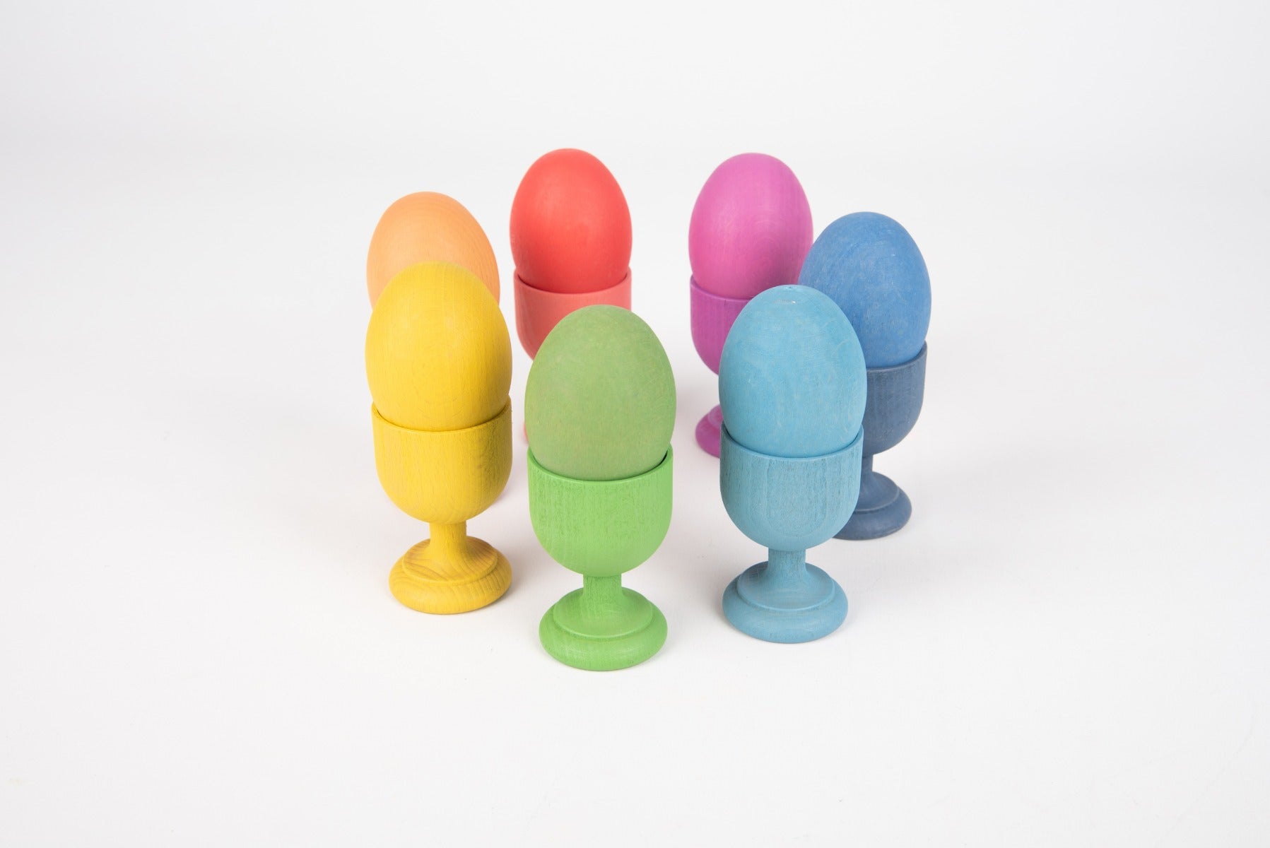 Rainbow Wooden Eggs