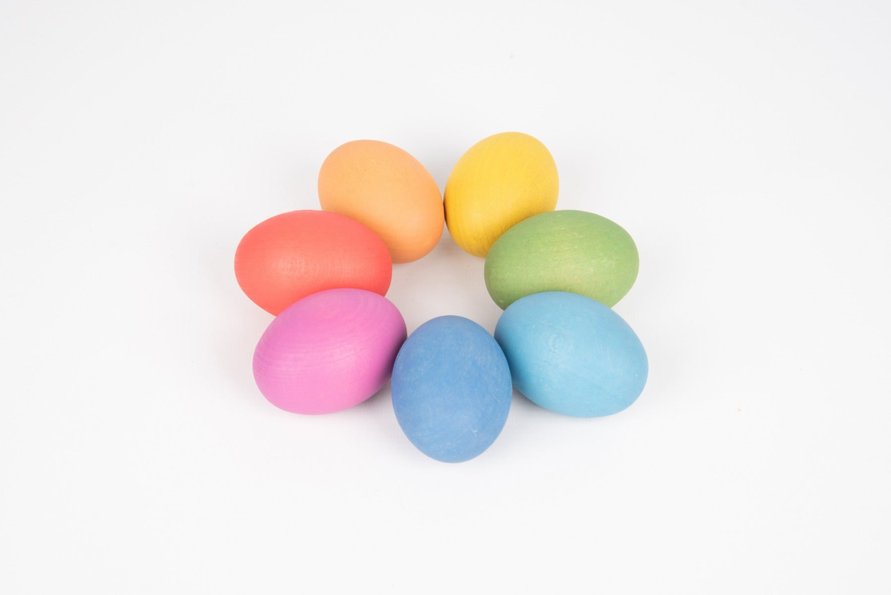 Rainbow Wooden Eggs
