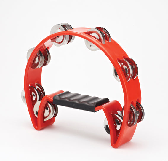 Half Moon Tambourine - Red