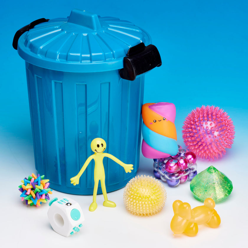 Fidget Trade Sensory Bucket Kit – Squishies, Squeezies & Fidget Trading Fun