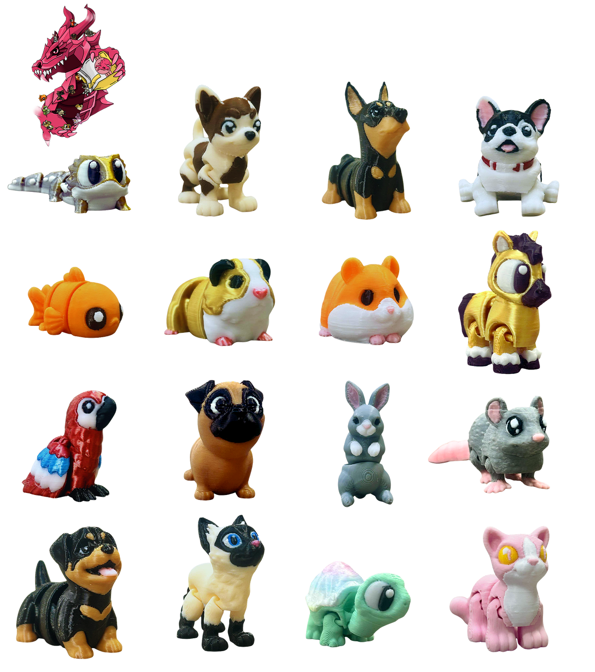 Jigglets - Pet Adventure - Set of 4 - Fidget Collectibles
