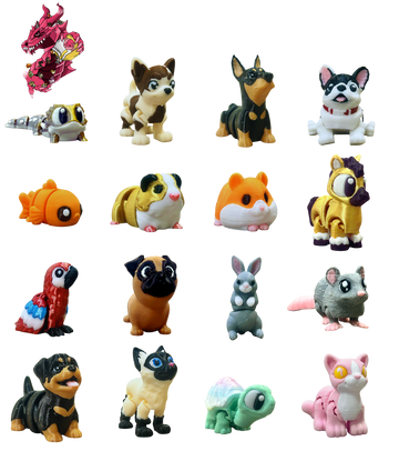 Jigglets - Pet Adventure - Set of 4 - Fidget Collectibles