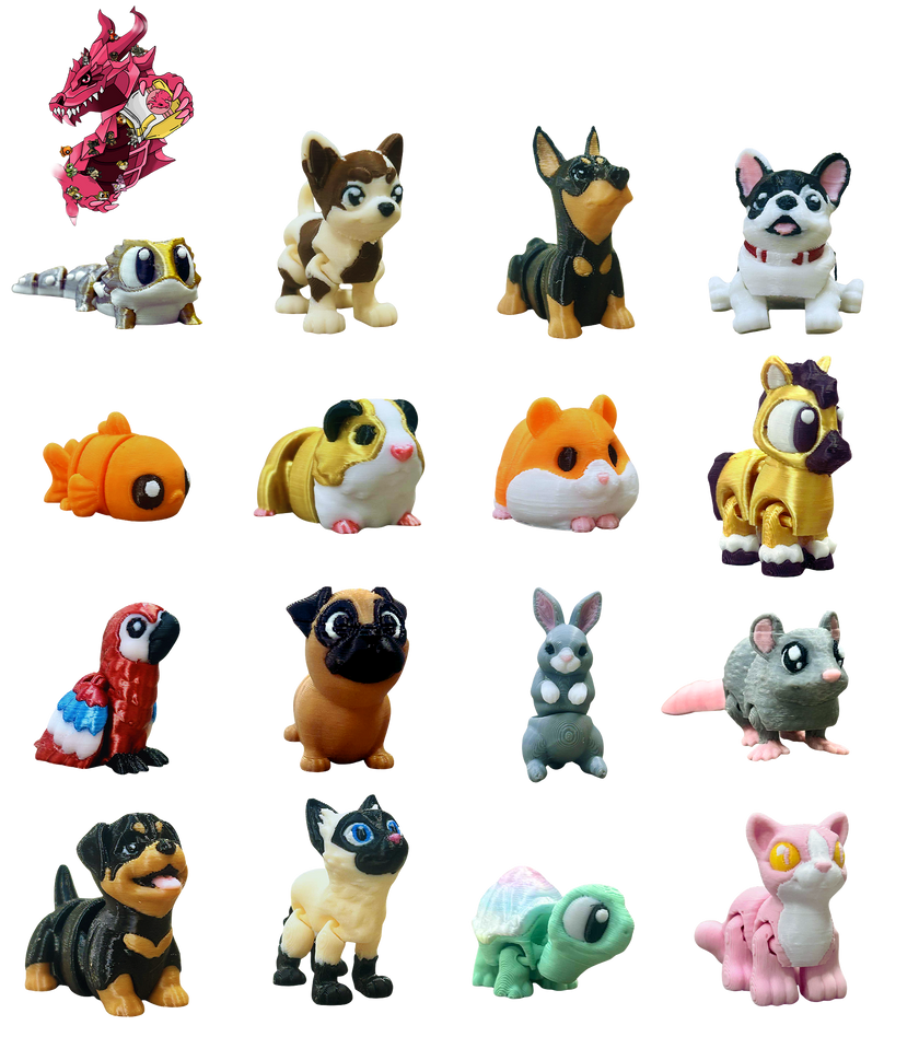 Jigglets - Pet Adventure - Set of 4 - Fidget Collectibles