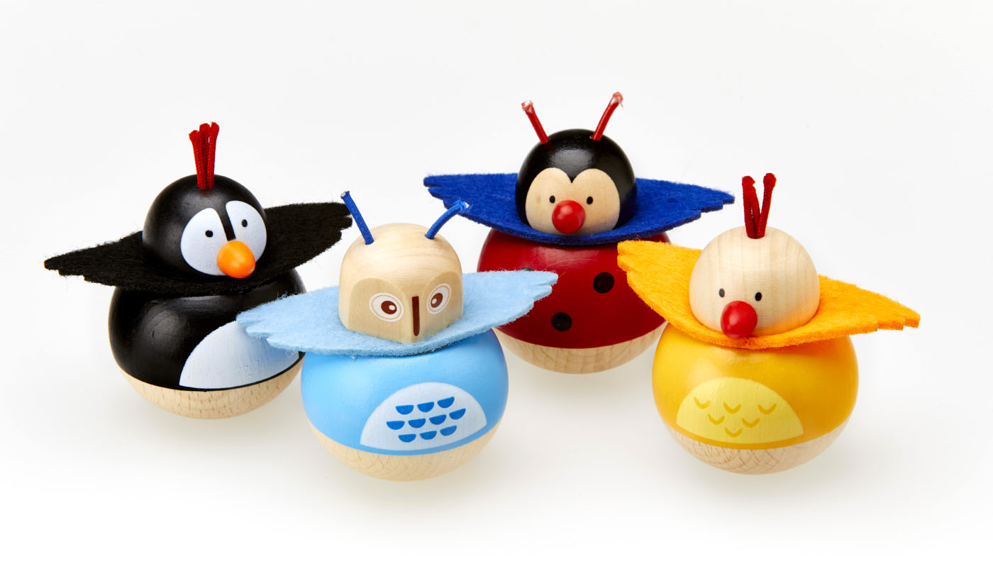 Wooden Roly-polies, set of 2