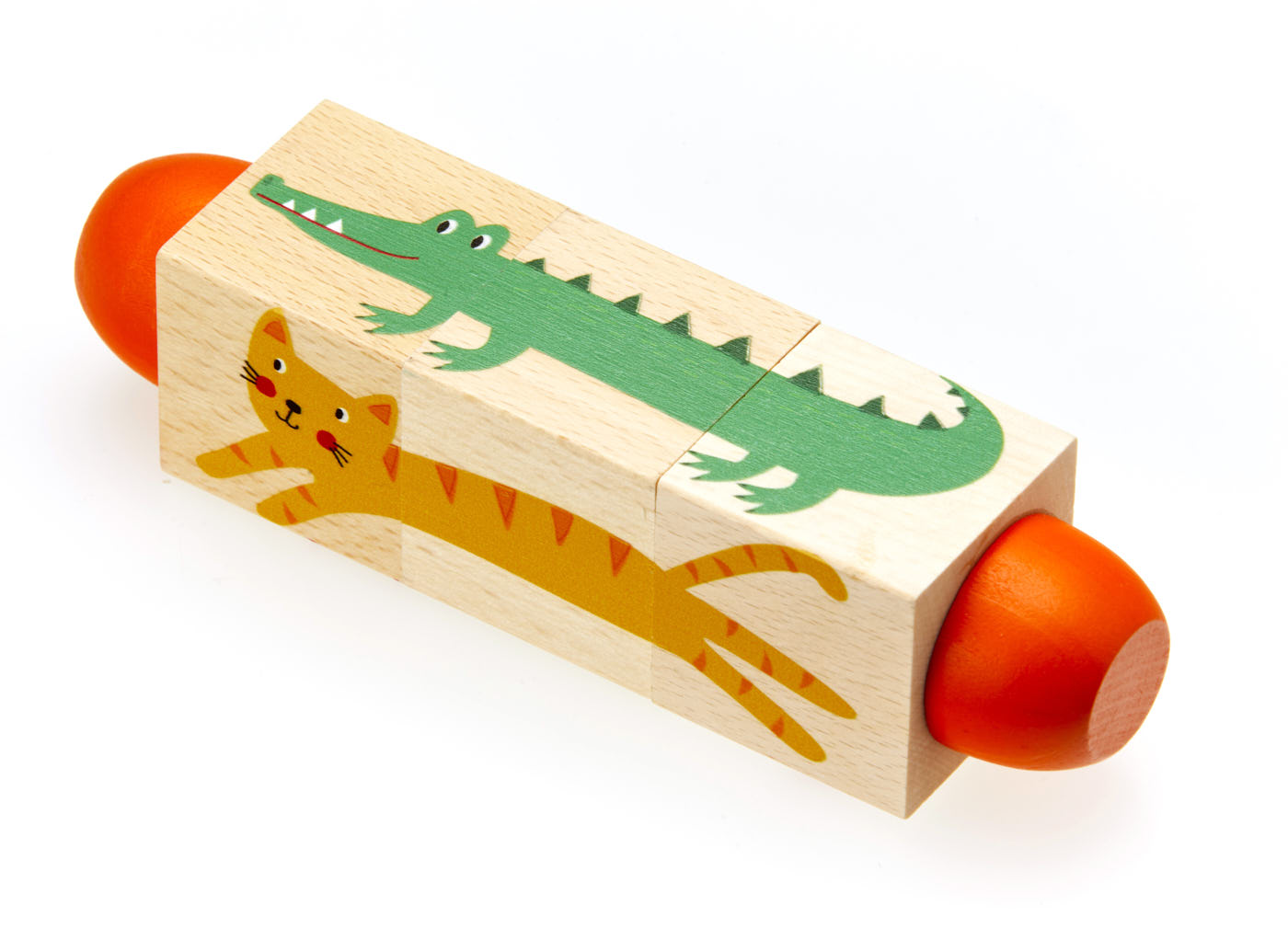 Wooden Animal Twisty Puzzle, set of 2