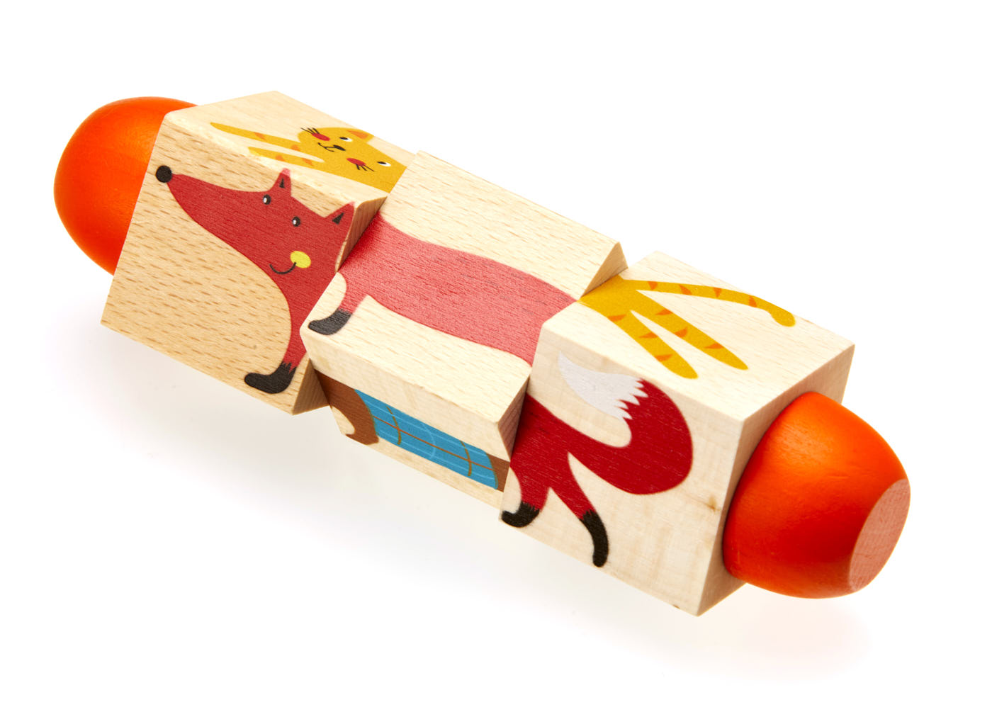 Wooden Animal Twisty Puzzle, set of 2