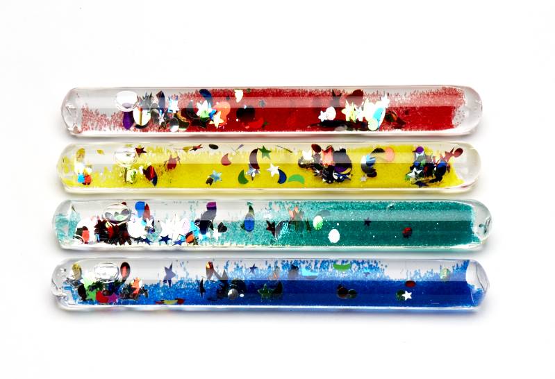 Dinki Glitter Tube Wands, set of 4