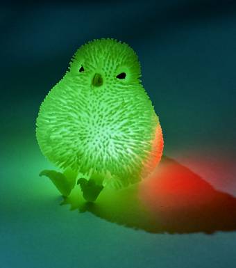 Rainbow Puffer Chicks - set A - Red, Yellow & Purple