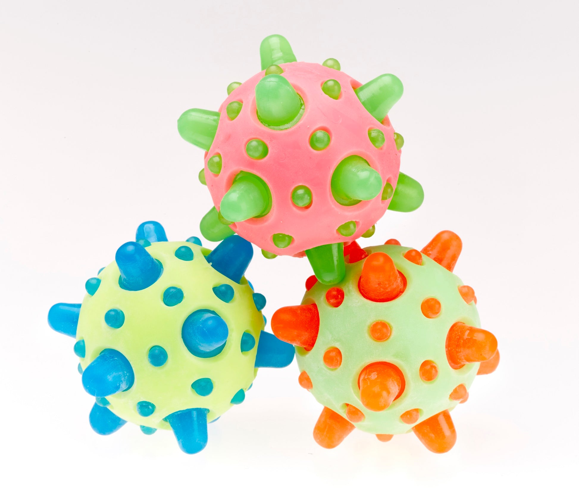 Flashing Knobbly Meteor Ball - Set of 3