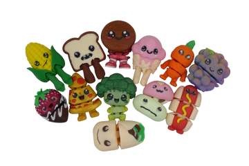 Jigglets - Dig into Delicious - Set of 4 - Fidget Collectibles