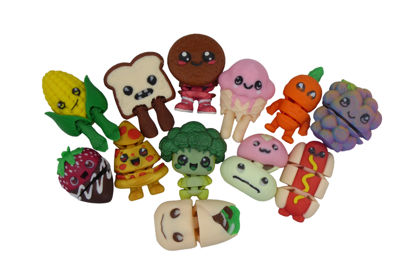 Jigglets - Dig into Delicious - Set of 4 - Fidget Collectibles