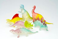 Glow in the Dark Scrunchy Fidget Dinosaurs, set of 6