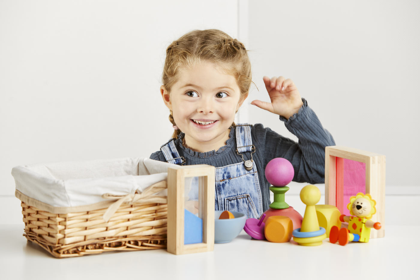 Rainbow Wooden Exploration Basket