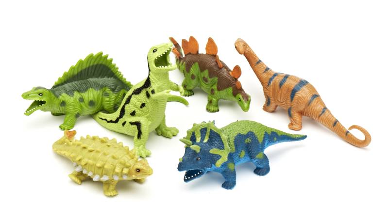 Scrunchy Fidget Coloured Dinosaur -  Set of 6