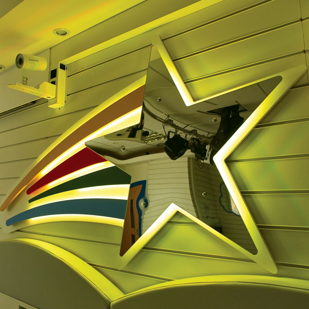 Shooting Star Mirror Panel - also available as colour change & Interactive