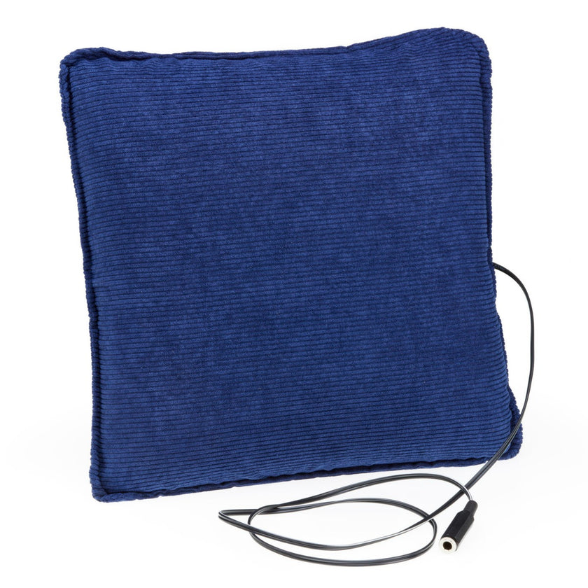 Switch Adapted Vibrating Corduroy Cushion - Navy Blue