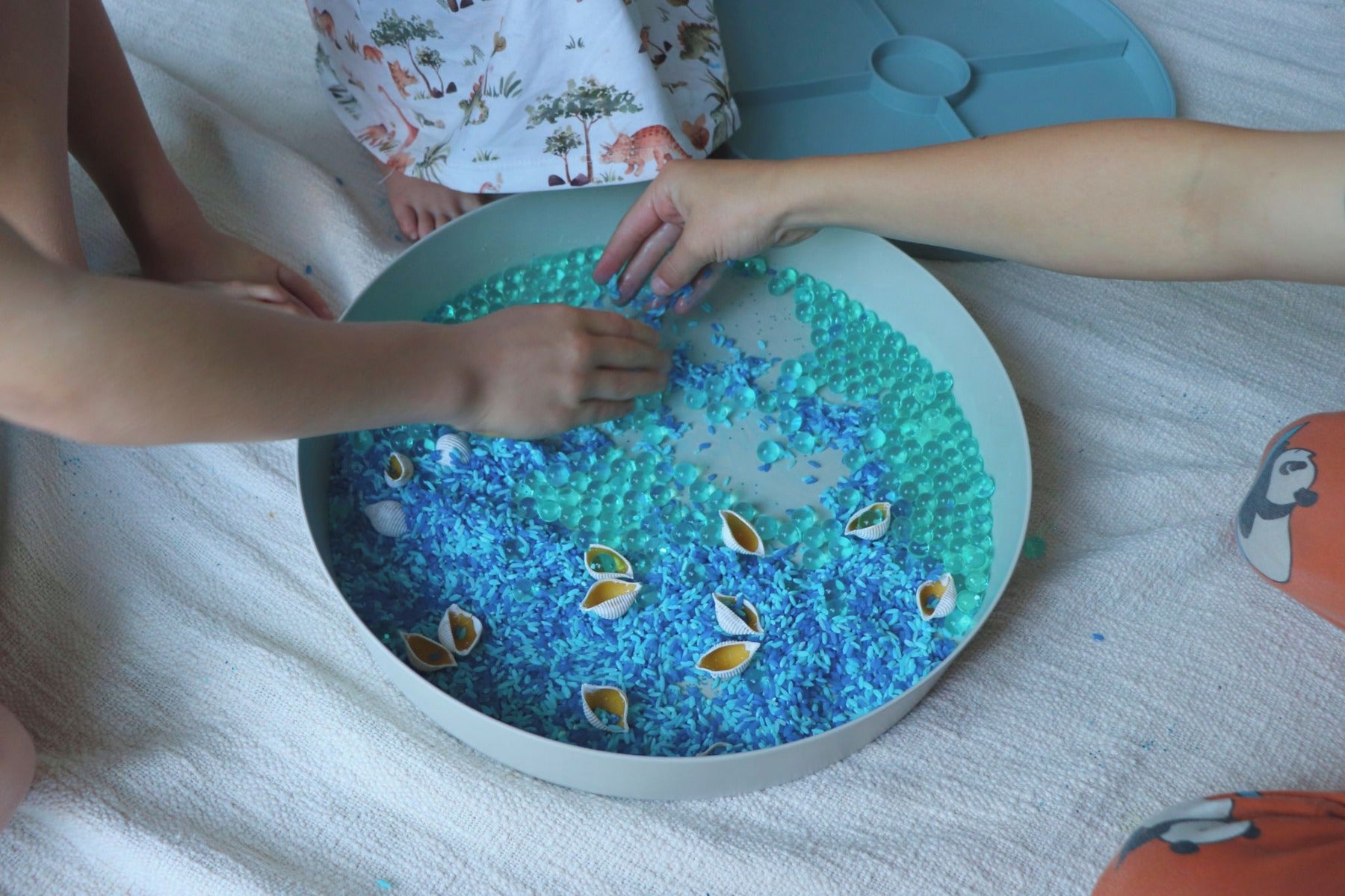 Sensory Tray Play with Lid