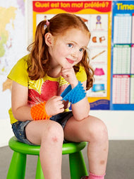 UV Spiky Wrist Fidget Bands, set of 4