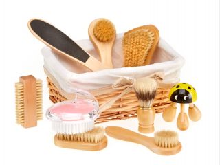 Natural Body Brushes Basket