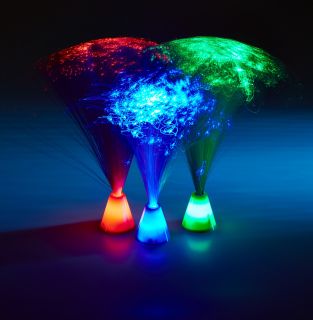 Mini Fibre Optic LED Mushrooms - set of 3