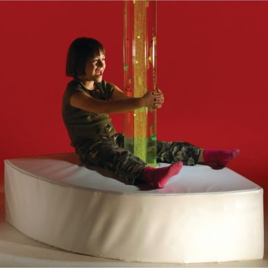 Corner Bubble Tube Plinth - Available in various sizes & 14 colours